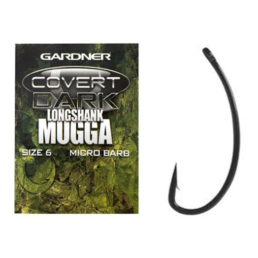 Gardner Covert Dark Long Shank Mugga Hooks