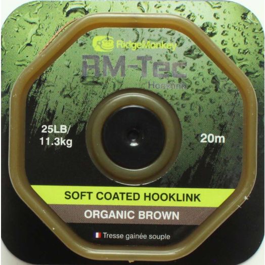 RidgeMonkey Soft Coated Hooklink - Organic Brown