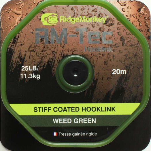 RM-Tec Stiff Coated Hooklink - Weed Green
