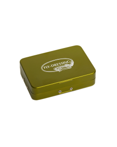 Fly Dressing Aluminium box 6 compartments - Olive