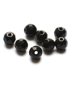 Darts Glass Bead - Faceted Black