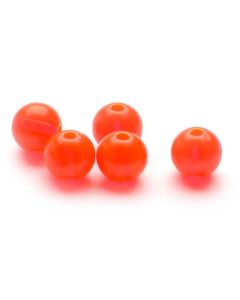 PLASTIC BEAD-FL.RED 6mm